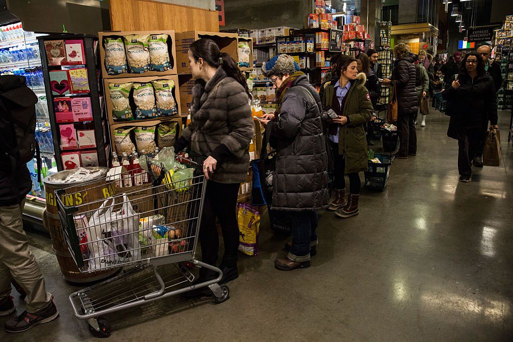 At a Manhattan Whole Foods before a blizzard<br>(Getty Images)